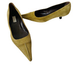 Barney’s New York Co-Op Daisy Light Green Suede Linden Kitten Heel Pumps Size 36.5 (6.5 US)