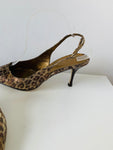 AK Anne Klein Leather Leopard Print Slingback Pumps Size 8.5