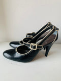 Linea Paolo Black/Cream Leather Mary Jane Spectator Pump Size 7.5 Narrow