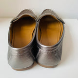 Coach Pewter Metallic Leather Driving Moccasin Women’s Size 8.5