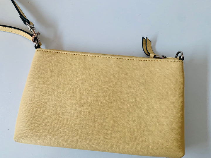 Dana Buchman Yellow Saffiano Leather Wristlet