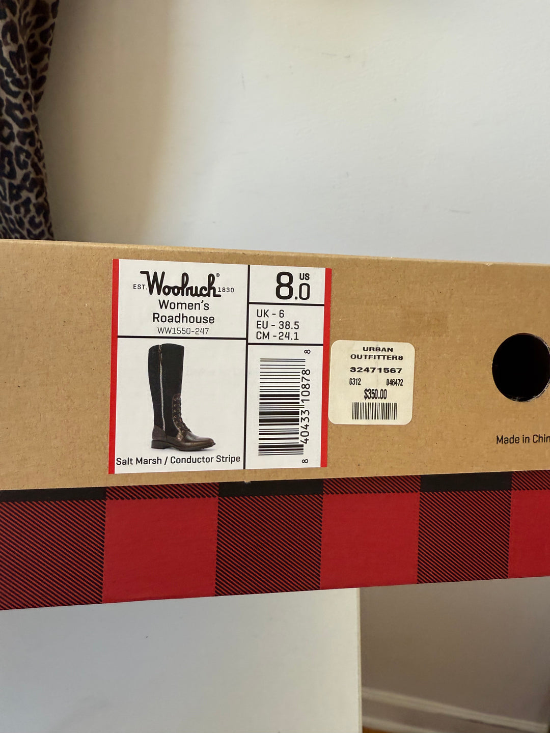 Woolrich Women’s Roadhouse Salt Marsh Conductor Stripe Boots Size 8