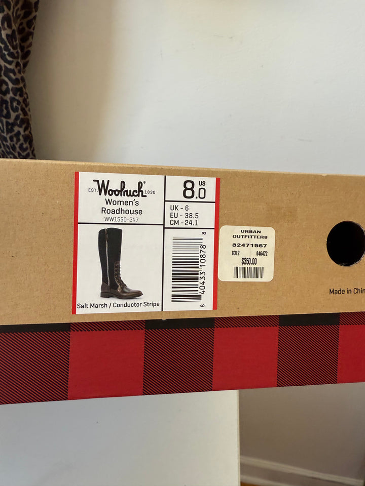 Woolrich Women’s Roadhouse Salt Marsh Conductor Stripe Boots Size 8
