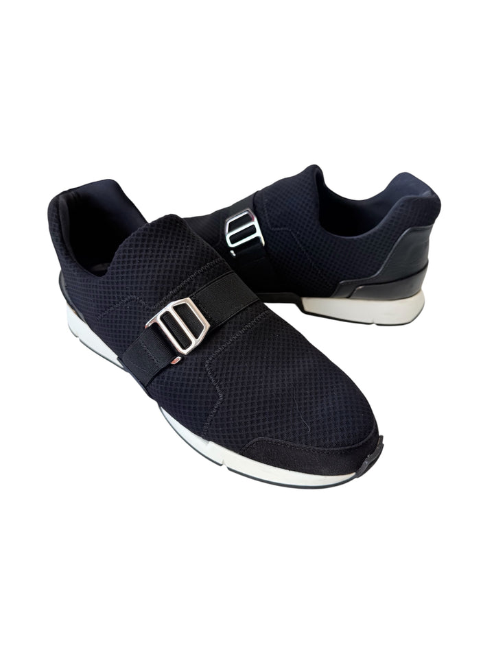 Hermes Black Run Cloth Neoprene Sneakers Size 38