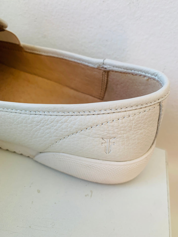 Frye White Leather Slip On Sneakers Size 8