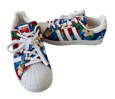 Adidas RARE Superstar Floral Lace Up Women’s Shellhead Sneakers Size 6