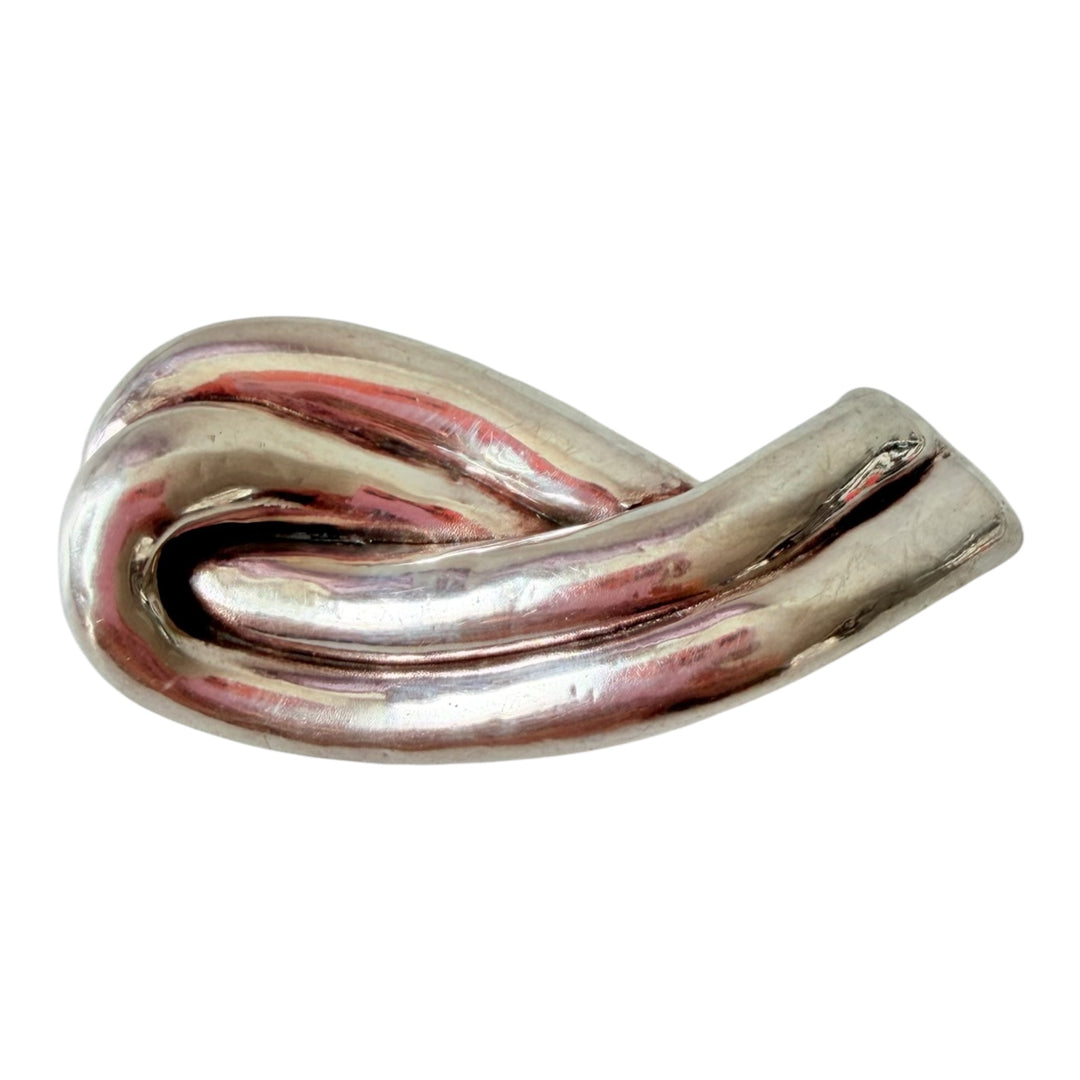 Vintage Modernist Twist 925 Silvwe Brooch