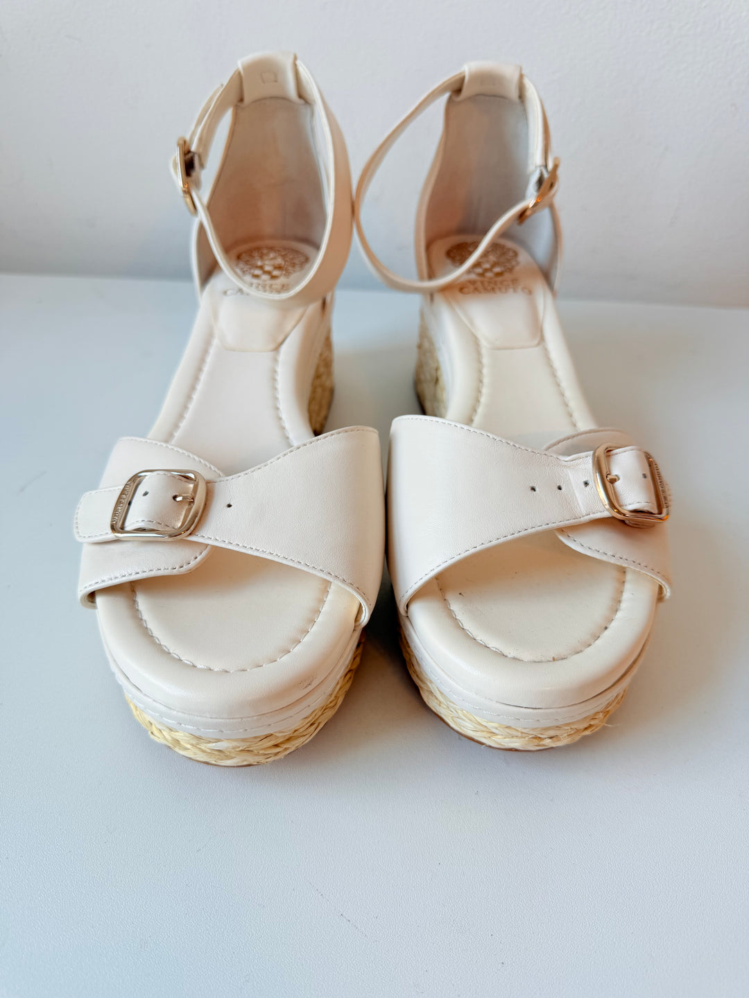 Vince Camuto Meterry Espadrille Sandals in Coconut Cream Size 9.5  Wide