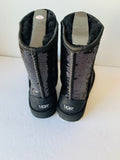 Ugg Black Sequin Classic Sparkles Short Boots Size 7 New in Box