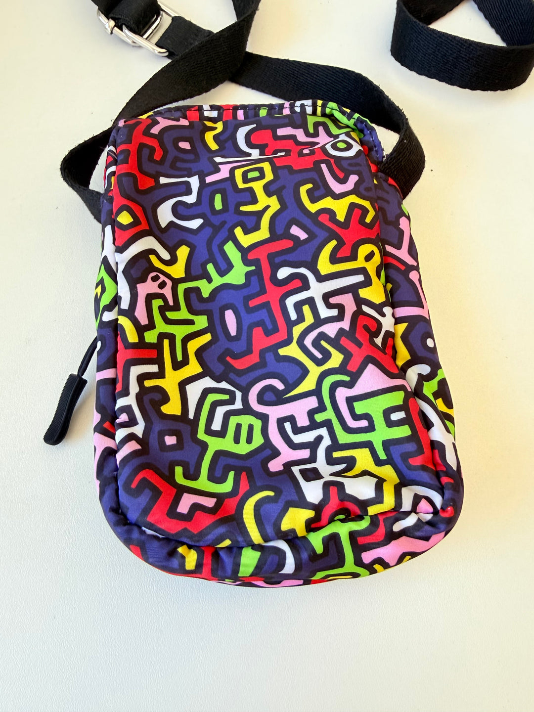 Keith Haring /Primark Multicolor Pop Art Print Crossbody/Phone Holder