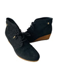 Dr Scholls Black Suede Wedge Bootie Size 10