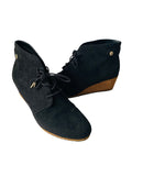 Dr Scholls Black Suede Wedge Bootie Size 10