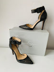 Jessica Simpson Women’s Cayna Black Gunmetal Metallic Dress Pump Size 6.5