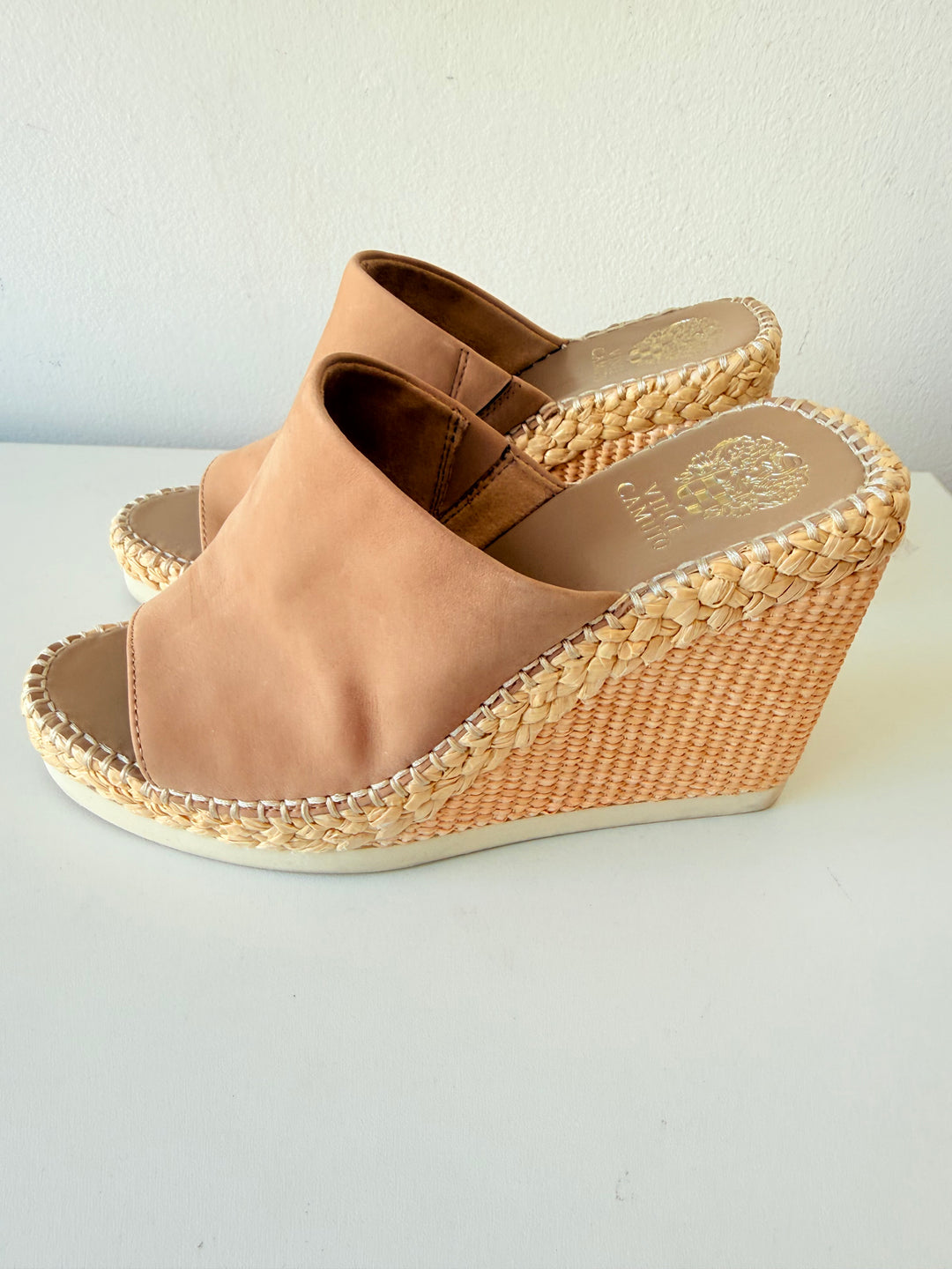 Vince Camuto Brissia Espadrille Wedge in Tortilla Size 8.5