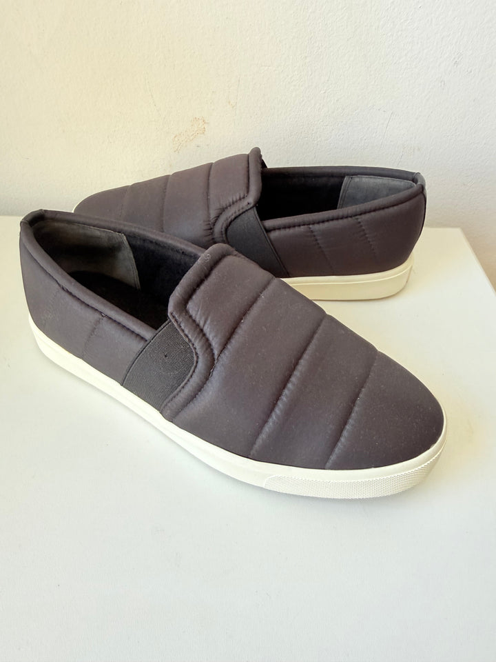 Vince Blair Black Quilted Slip On Sneakers Size 7