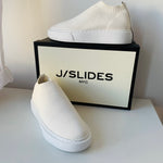 J/Slides NYC White Daphnie Slip On Platform Sneaker Size 6.5