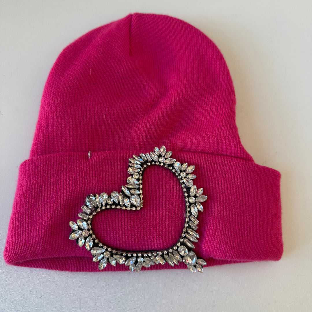 Steve Madden Hot Pink Rhinestone Cap/Hat