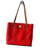 Dooney & Bourke Pebble Grain Lexington Tote in Red