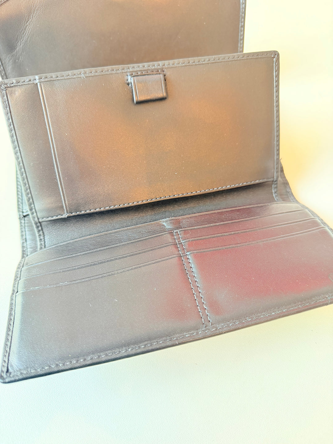 Coach Classic Black Leather Women’s Trifold Wallet