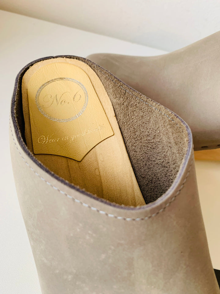NO 6 Tan Suede Clog Mules Size 40 New