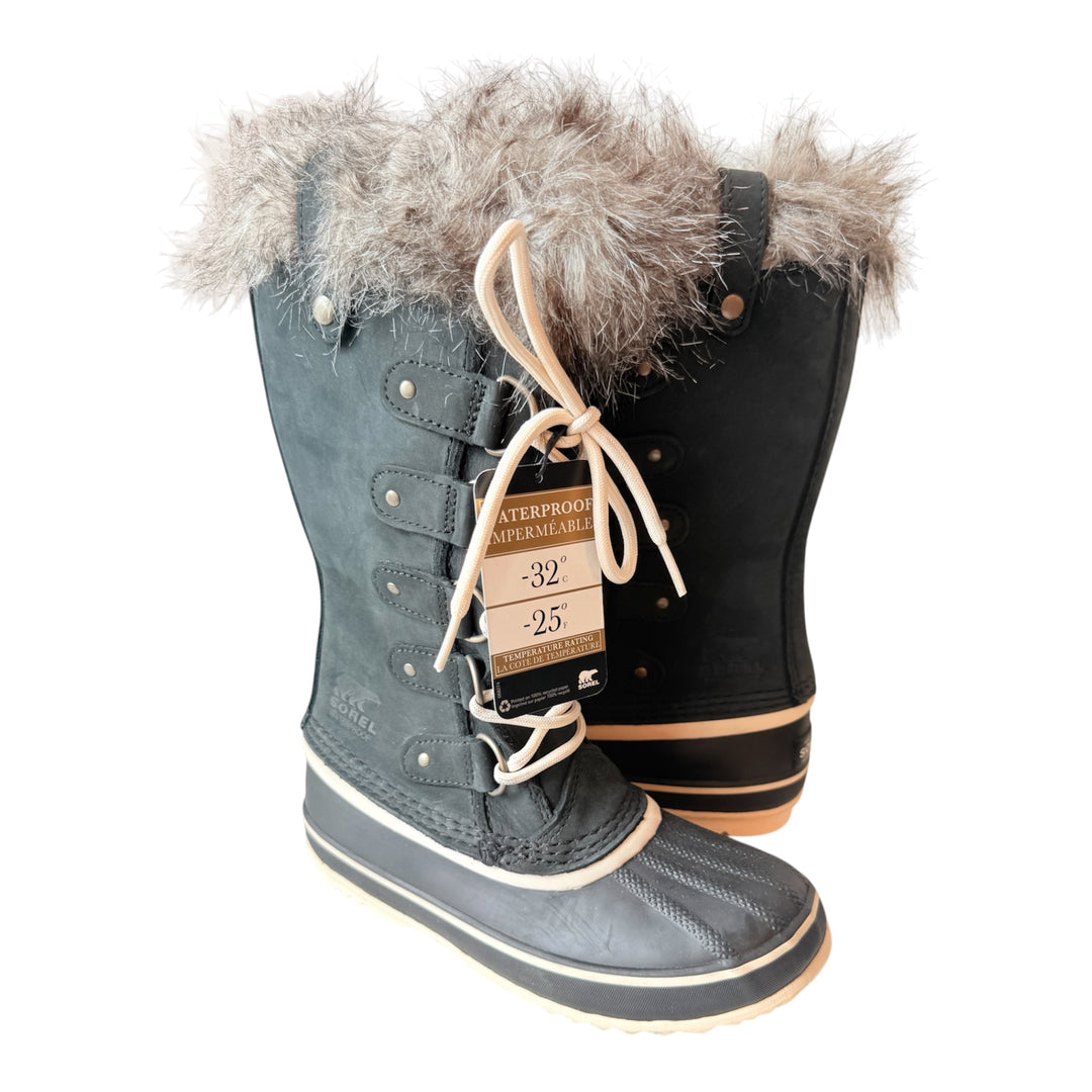 Sorel Waterproof Women’s Joan of Arc Boots In Dark Grey & Black Size 6 NWT