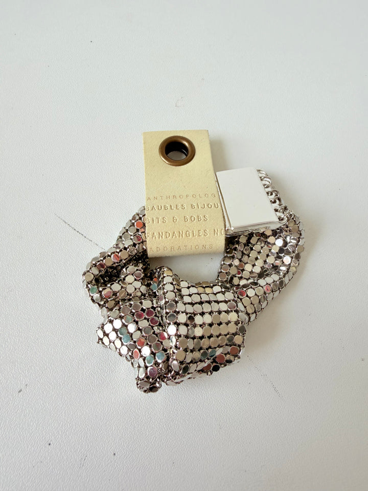 Anthropologie Silver Tone Mesh Bracelet New with Tags