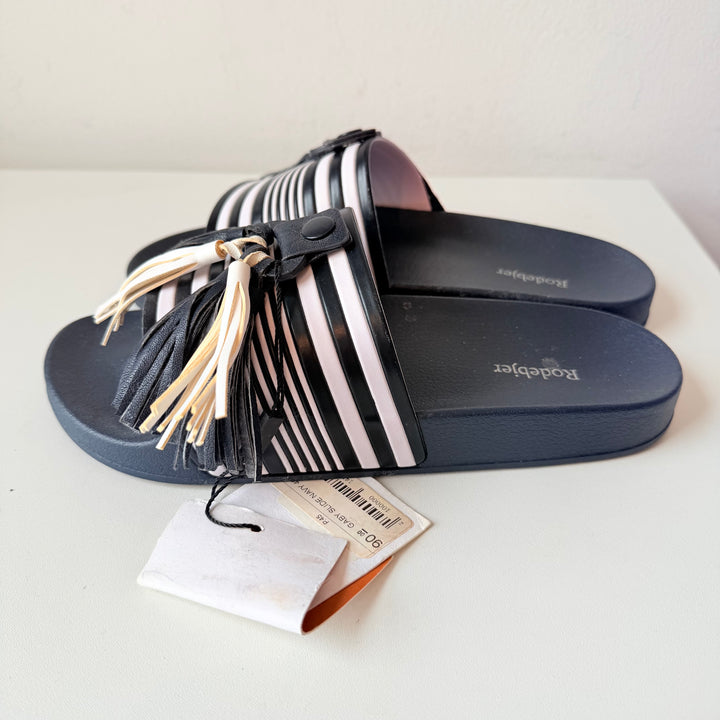 Rodebjer Gaby Slide In Navy & White Size 40 NWT