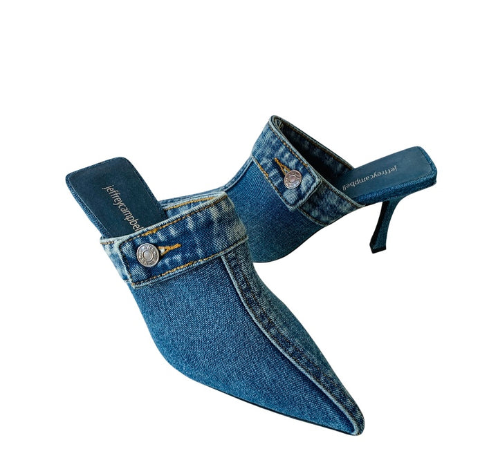 Jeffrey Campbell Jean Heeled Mules Size 10 (Fit like a 9-91/2) New