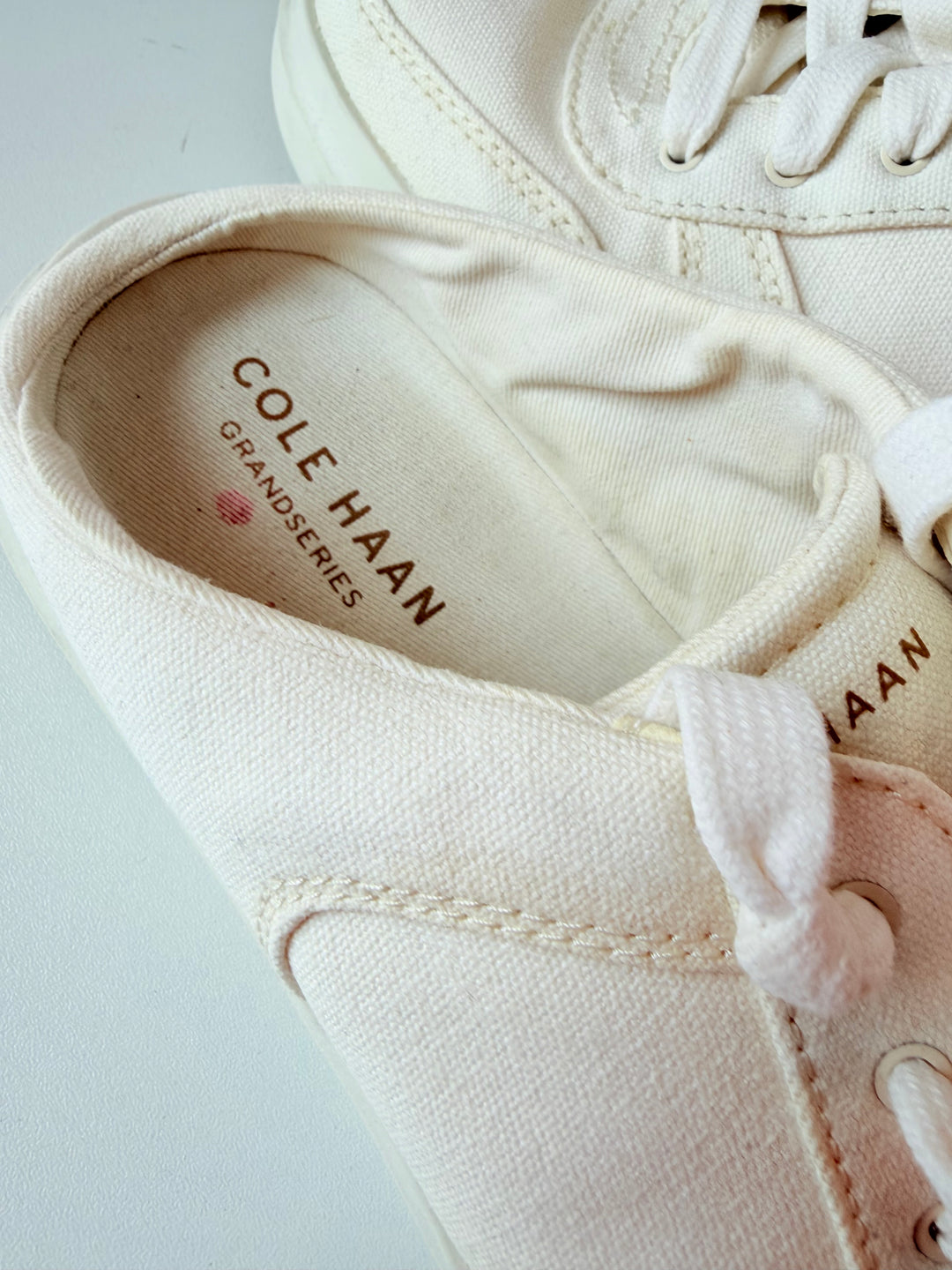Cole Haan Grand Pro Series Rally Canvas Mule Sneakers in Cream Size 8 Women’s