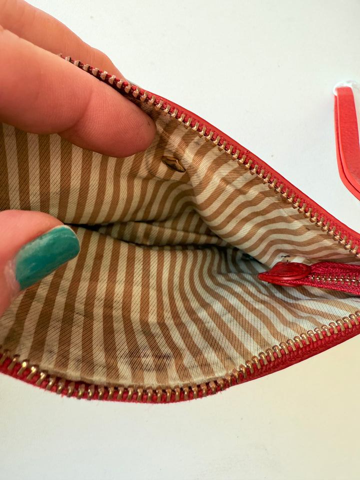 Kate Spade Cherry Red Pebble Grain Leather Wristlet