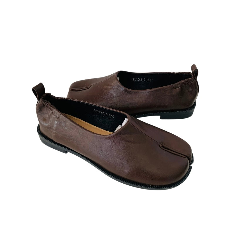 Raboesy Brown Leather Flats Size 40