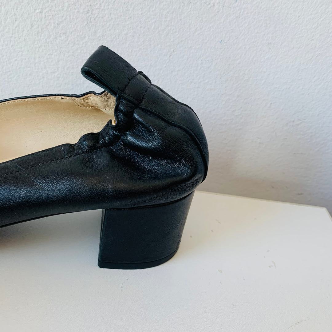 Everlane All Day Italian Black Leather Women’s Pump Size 9