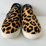 Kate Spade Lilly Ruffle Trim Leopard Print Cheetah Slip On Loafer Sneakers Size 6.5