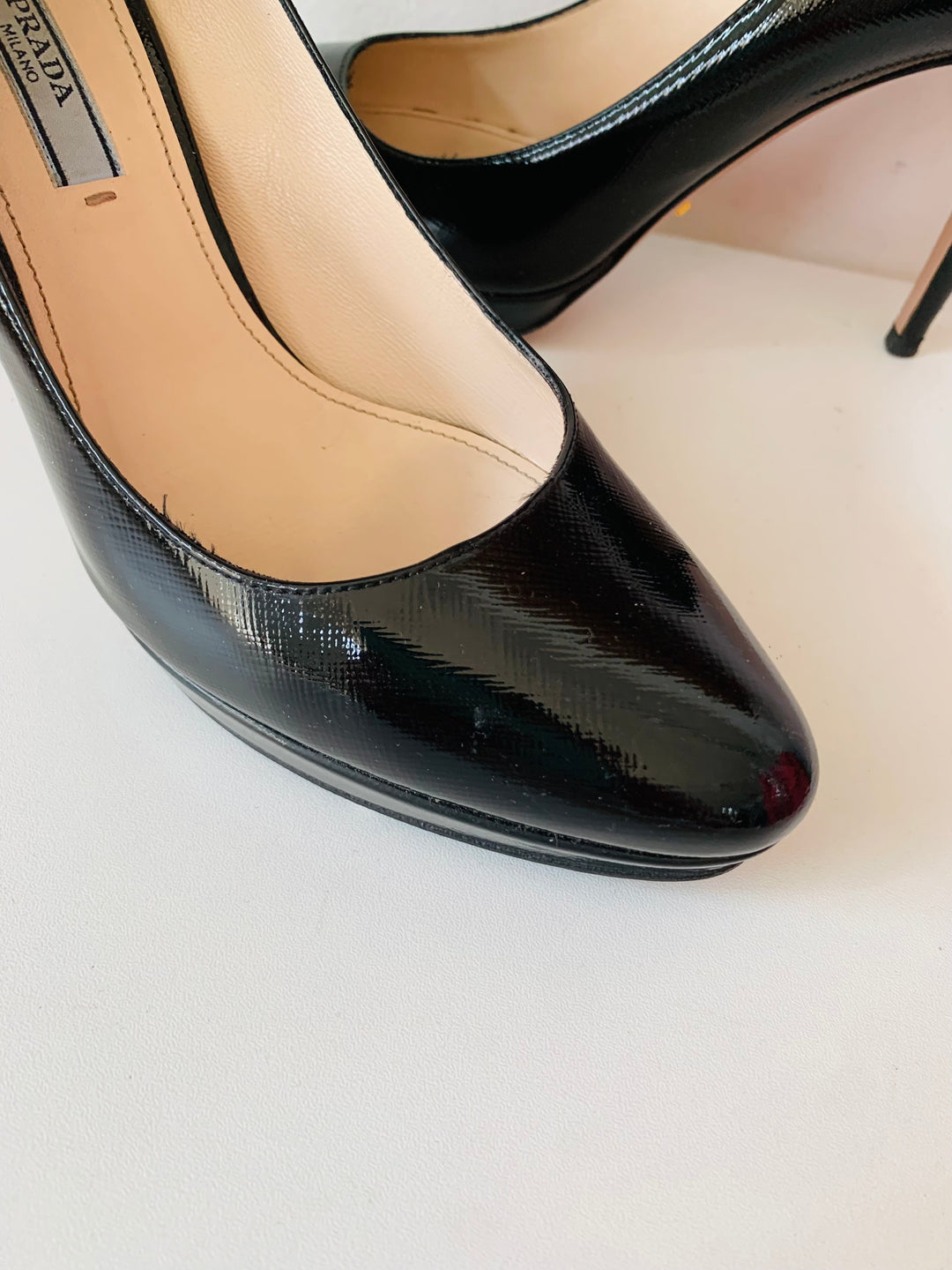 Prada Black Leather Pumps Size 38