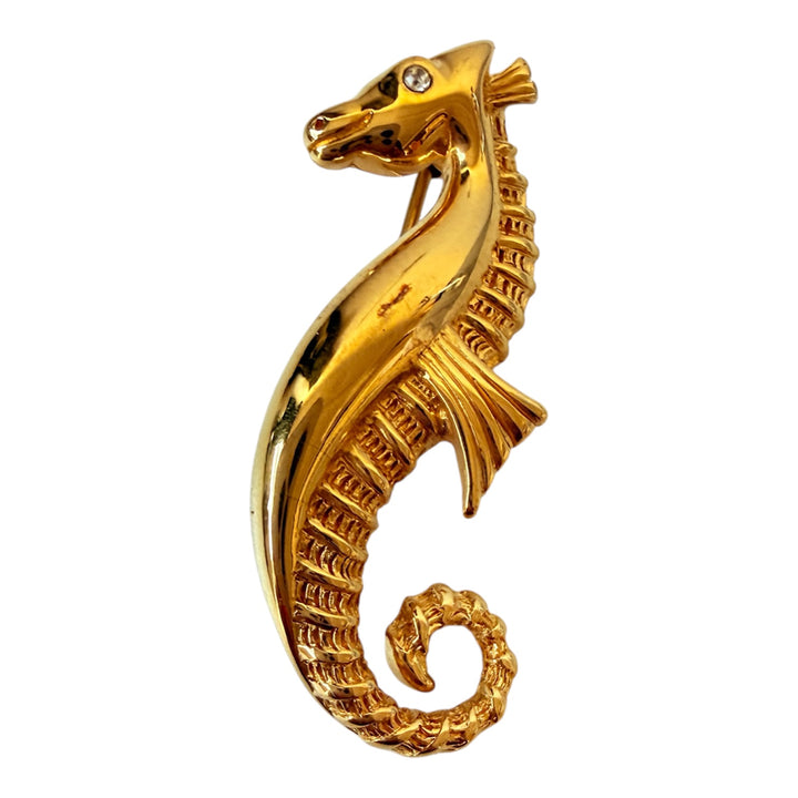 Monet Vintage Goldtone Sea Horse Brooch