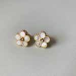 Gold Tone Flower Post Earrings