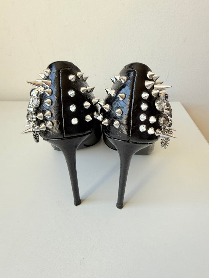 Steve Madden Veronicka Black Rhinestone Studded Pumps Size 8