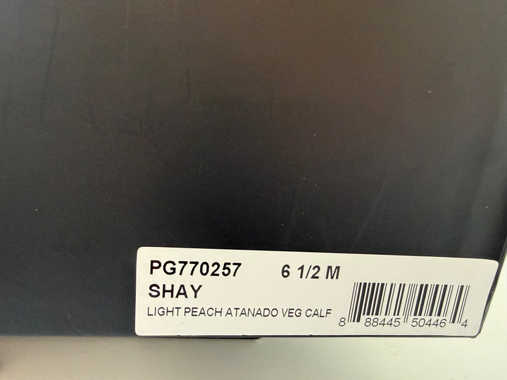Firth Leather Light Peach Peep Toe Bootie The Shay Model Size 6.5