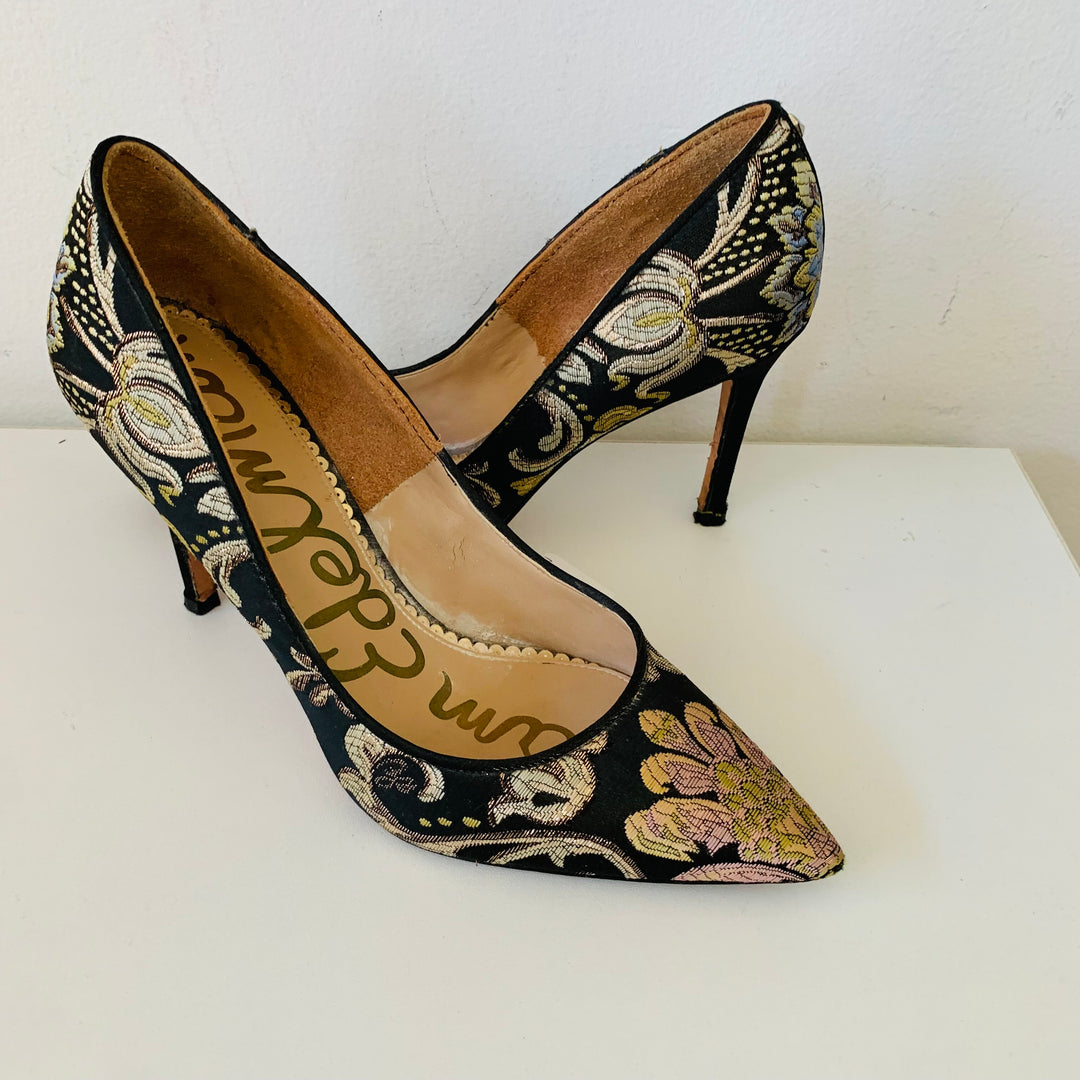 Sam Edelman Brown Tapestry Pumps Size 8.5