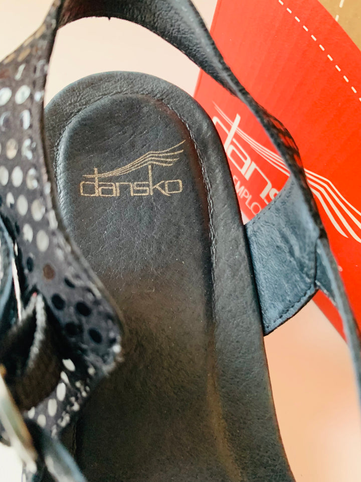 Dansko Joanie Sots Black Sandals Size 39
