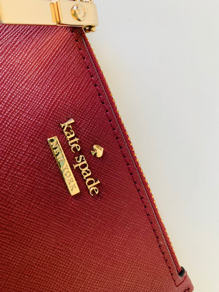 Kate Spade Deep Red Leather Mini Wallet