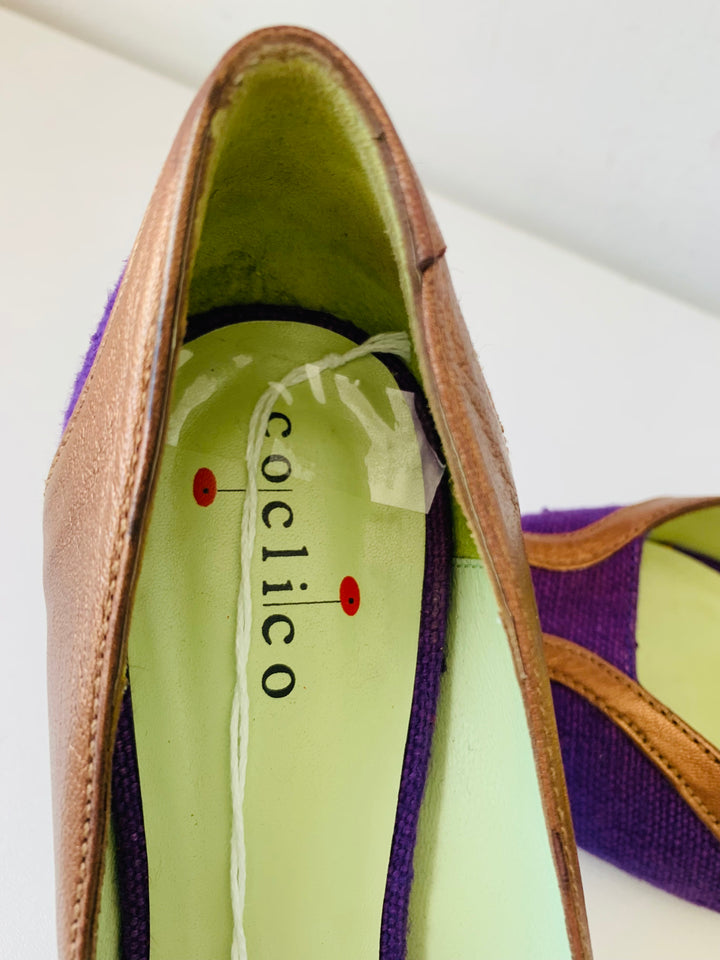 Coclico Selena Violette Peep Toe Pumps Size 37.5