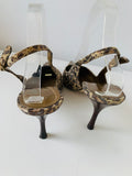 AK Anne Klein Leather Leopard Print Slingback Pumps Size 8.5