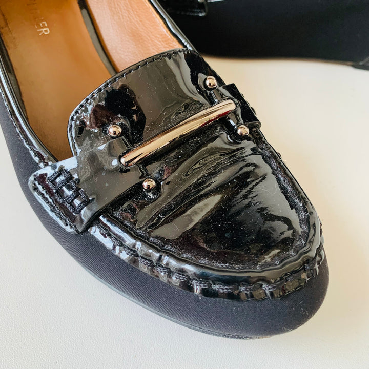 Donald Pliner Black Patent Wedges Size 7.5