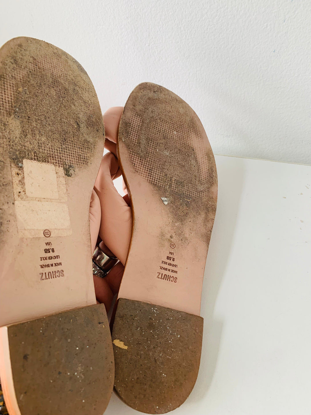 Schutz Fairy Slide Sandal In Blush Size 9.5