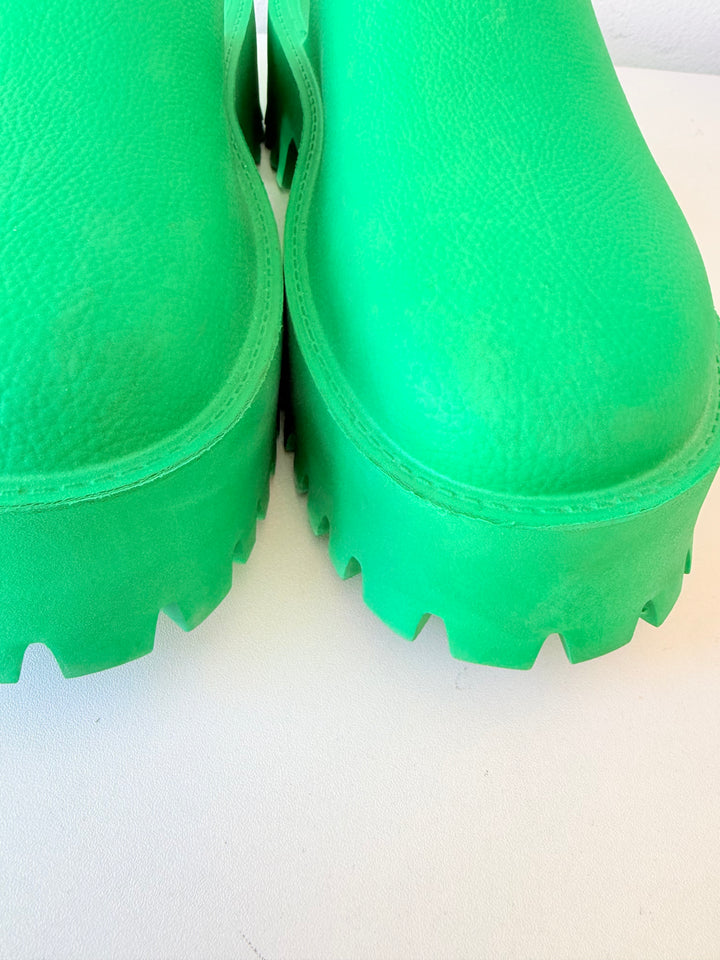 Jeffrey Campbell Green Platform Mules Size 9