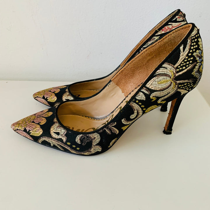 Sam Edelman Brown Tapestry Pumps Size 8.5