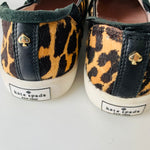 Kate Spade Lilly Ruffle Trim Leopard Print Cheetah Slip On Loafer Sneakers Size 6.5