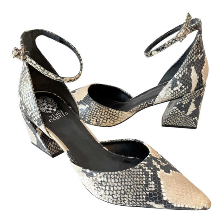 Vince Camuto Sorenn Pointed Toe Snake Pribt Pumps Size 10