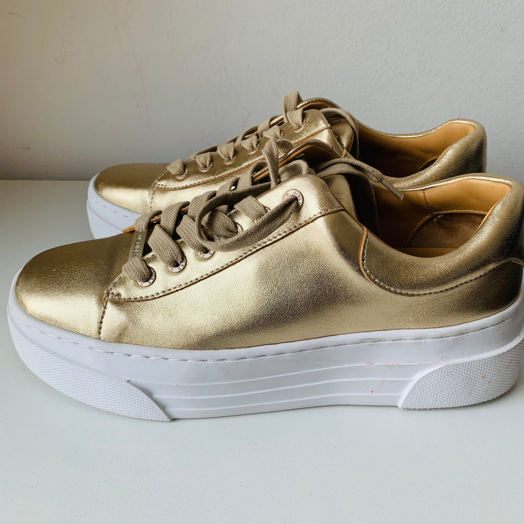 J/Slides Gold Metallic Sneaker Size 8.5